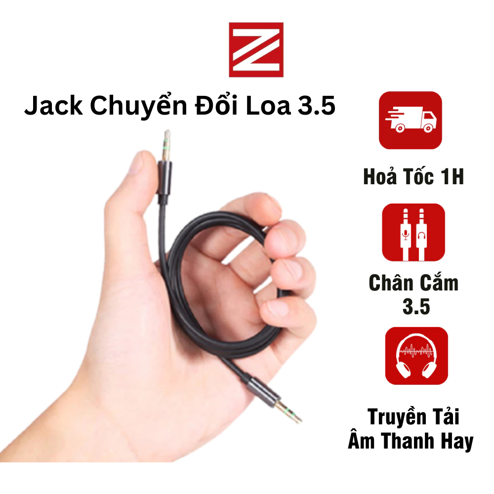 Jack chuyển đổi tai nghe 3.5 sang 3.5 cho loa chính hãng ZUZG YL1