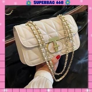 Túi Xách Nữ Xinh Đeo Chéo Túi Đựng Điện Thoại Khóa Chữ T Superbag 929