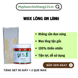 SÁP WAX LÔNG AN LÀNH, WAX LẠNH TẨY LÔNG VĨNH VIỄN 350GR TẶNG 50 GIẤY VÀ 2 QUE WAX