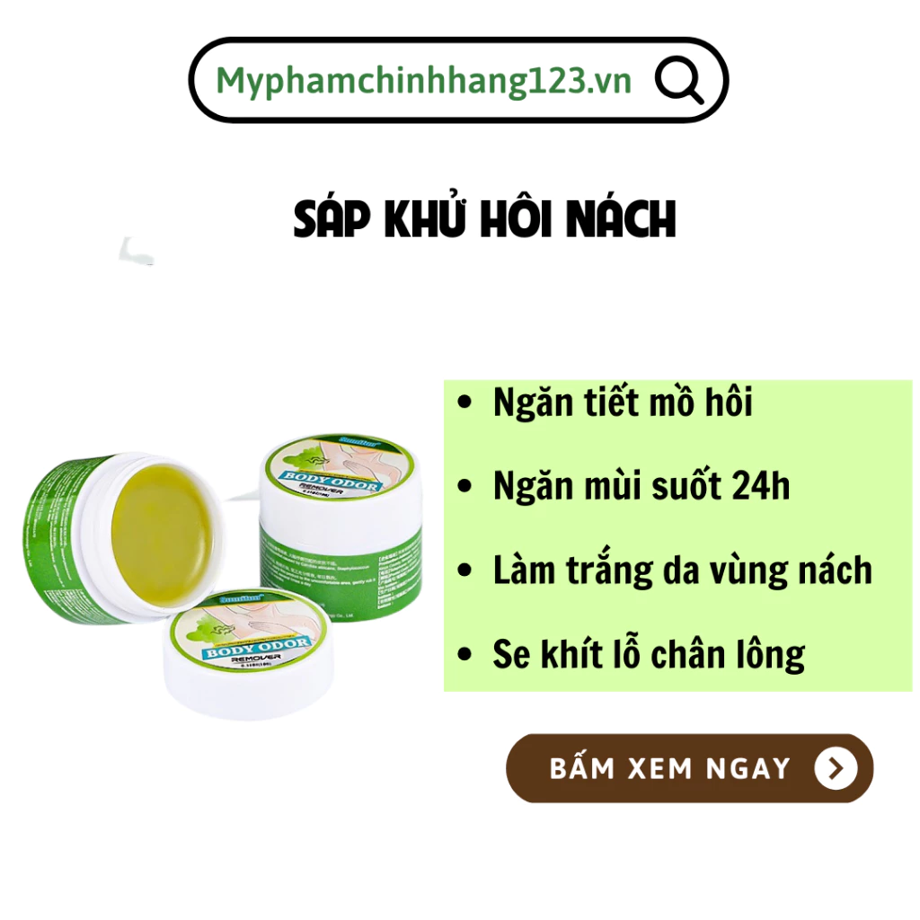 Sáp Khử Mùi hôi nách hôi chân hương bạc hà khử mùi 48h