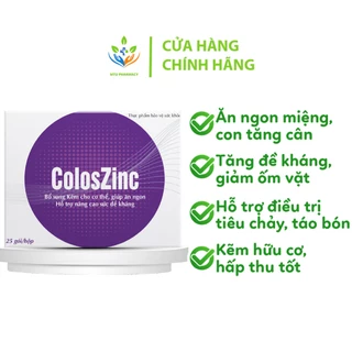 Kẽm hữu cơ ColosZinc kích thích ăn ngon, hỗ trợ tiêu chảy do nhiễm khuẩn, bất dung nạp Lactose