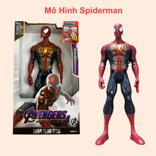 Mô Hình Spiderman Siêu Nhân Nhện Nhựa Đặc Cao 30cm Loại Lớn Có Đèn Led Đỏ Và Phát Nhạc Cho Bé Thích Siêu Anh Hùng
