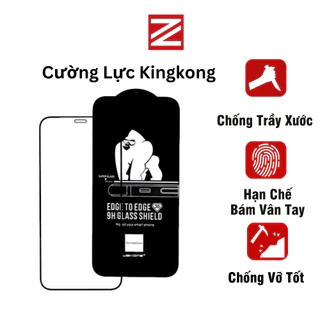 Kính cường lực iphone KingKong 6/6plus/6s/6splus/7/7plus/8/8plus/x/xs/11/12/13/pro/max/promax chính hãng ZUZG KK