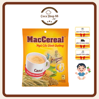 Bột ngũ cốc dinh dưỡng bổ sung Canxi - MacCereal (Bịch 20 gói x28g) (Tặng kèm Cafe)