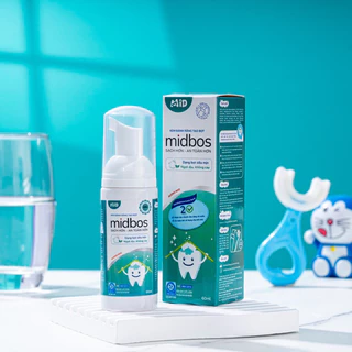 Kem đánh răng hữu cơ dạng bọt Midbos||Midkid hương nho mới 60ml