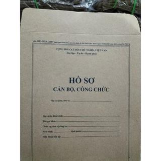 10 túi hồ sơ cán bộ công chức mẫu B03/2007