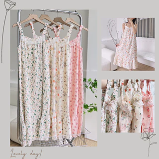 Váy ngủ Đầm ngủ 2 dây đầm maxi vải xô muslin - FORM SIÊU ĐẸP - chất vải cao cấp loại 1 - TSN118