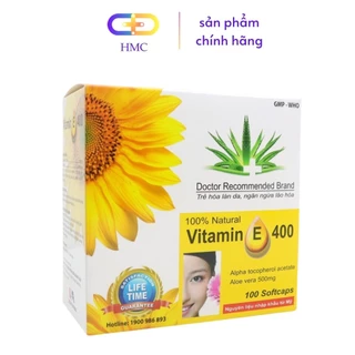 Viên uống Vitamin E 400 iu Giúp làm đẹp da - bổ sung vtm E 400mg ngăn ngừa lão hóa, tốt cho sinh lý