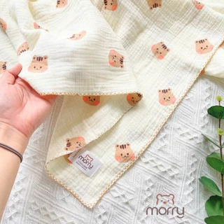 Khăn tắm xô Muslin Morry 2 lớp kháng khuẩn cho bé sơ sinh siêu mềm mại thấm hút nước