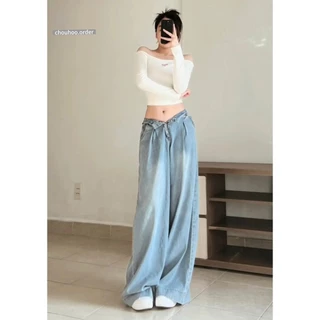 [ĐỢI 10 NGÀY]- Áo croptop hở lưng/ Quần jean rông