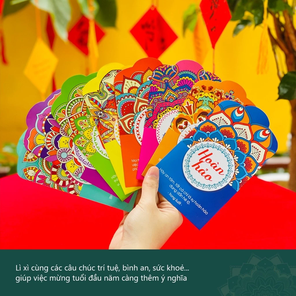 🌟🧧 BỘ 8 CHIẾC LÌ XÌ MANDALA TRONG SUỐT 2024🌟🧧