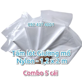 (05 tấm) Lót Nylon Giường mổ, Spa; .KT:1,2m x 2m.