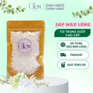 Sáp Wax Lông Trong Suốt Túi 100gr GLOWWAXING Cao Cấp, Siêu Bám Lông Dành Cho Mọi Loại Da Tặng Que CHE TÊN SẢN PHẨM