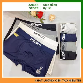 Set 4 Quần xì đùi nam boxer thun lạnh MIKENCO co giãn mềm mịn đa chiều - ZAMAN