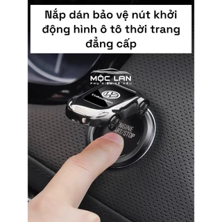 Nắp Tang Trí Bảo Vệ Nút Khởi Động Start/Stop Engine Cho Xe Hơi Logo hãng xe Ô Tô Bằng Kim Loại Hinhg Dáng Chiếc Ô TÔ