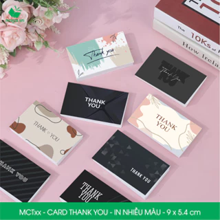 MCT - 9x5.4 cm - 50 Card Thank you, Thiệp cảm ơn khách hàng, card cám ơn cứng cáp sang trọng