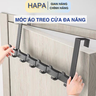 Móc treo quần áo sau cửa móc treo đồ đa năng HAPA chất liệu nhôm hàng không dán tường không cần khoan chịu lực siêu tốt