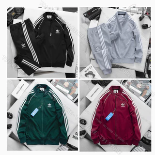 Bộ Adidas Thể Thao 3 sọc Nam Và Nữ Chất Poly Co Giãn Bộ Nỉ Thể Thao Nam Chất Poly 2 da mềm mịn co giãn 4 chiều