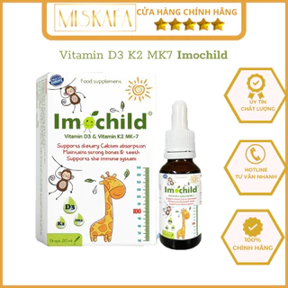 Imochild D3K2 - Giúp bổ sung vitamin D3, K2-MK7 và DHA, hỗ trợ bé phát triển chiều cao và trí não (Hộp 20ml) - Chính hãn