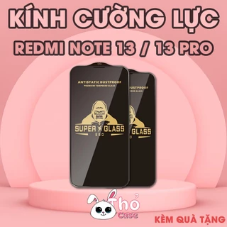 Kính cường lực Redmi Note 13 / Note 13 Pro Kingkong full màn | Miếng dán bảo vệ màn hình cho Xiaomi