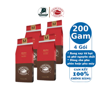 [Combo 4 gói] Cà phê rang xay Moka Highlands Coffee 200g.