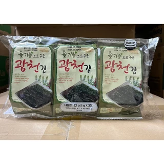 Lốc 3 Gói Rong Biển Ăn Liền Dầu tía tô/dầu hạt cải - Rong biển lá kim Sahmyook Hàn Quốc - Rong Biển Trẻ Em - Ăn Vặt