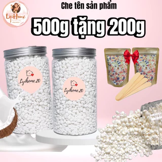 [ TẶNG 200g+que] 500g sáp wax lông premium coconut cao cấp tẩy sạch mọi loại lông cứng,dùng cho da nhạy cảm LYIHOME