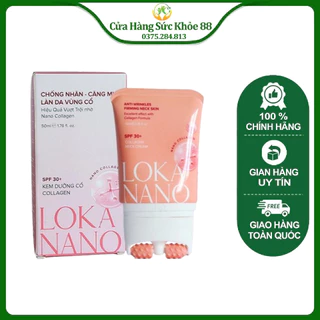 Kem Dưỡng Da Cổ Loka Nano Abera 50ML Có Lăn Massage chăm sóc, phục hồi da cổ, lấy lại sự đàn hồi của tuổi xuân