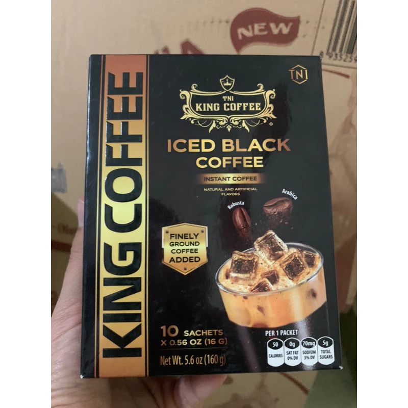 CÀ PHÊ HOÀ TAN ĐEN ĐÁ KING COFFEE ( hộp 10 gói)