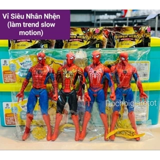 Đồ Chơi Siêu Nhân Nhện Slow Motion Túi 4 Con (Video)