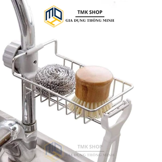 Giá INOX treo vòi đựng giẻ rửa bát chén đa năng có hộp TMK Shop