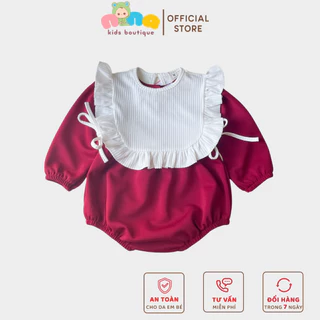 Body đỏ cho bé gái sơ sinh Nina Kids Boutique Đồ Noel Đồ Tết cho bé Body Thu đông bé gái Chất Umi dày co giãn