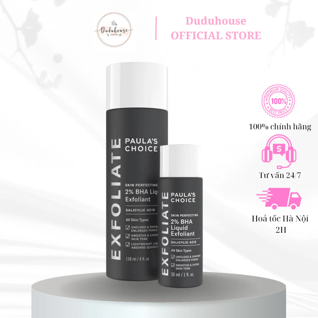 Dung Dịch Tẩy Da Chết Paula’s Choice 2% BHA Liquid dạng lỏng 30ml Duduhouse