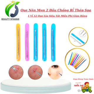 Que Nặn Mụn 2 Đầu Inox | Cây Nặn Mụn 2 Đầu Dùng Cho Cá Nhân Spa Thẩm Mỹ