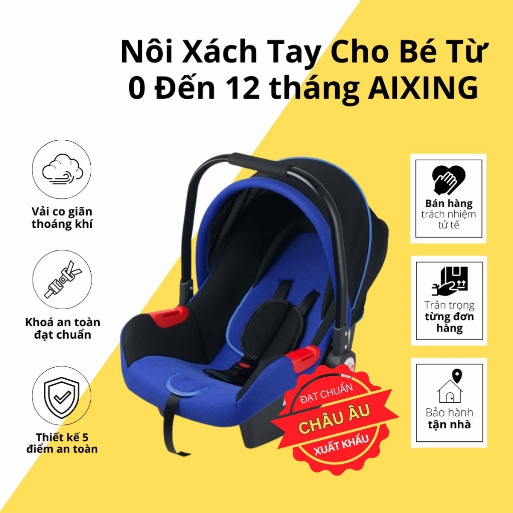 Ghế ngồi ô tô cho bé có thể xách tay và  Thoáng Khí ,  Có Đai An Toàn Tích Hợp