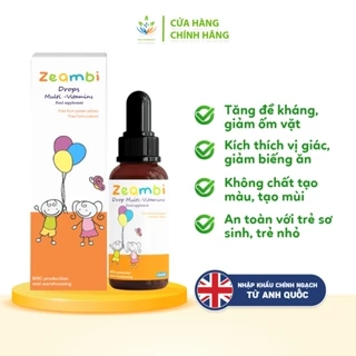 Vitamin tổng hợp Zeambi giúp con tăng đề kháng ăn ngon miệng phát triển tốt chai 30ml