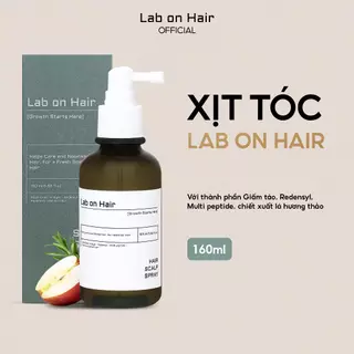 Xịt dưỡng mọc tóc Lab on Hair với giấm táo, Redensyl, Multi peptide, chiết xuất lá hương thảo