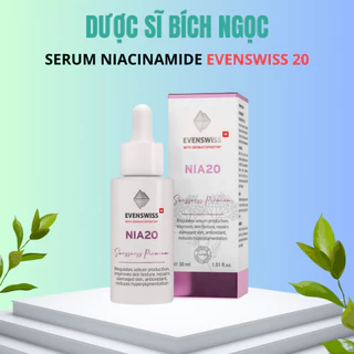 Serum Evenswiss Nia20, Nia Evenswiss, Niacinamide Evenswiss Serum Nia 20 giúp sáng da, kiềm dầu, giảm viêm