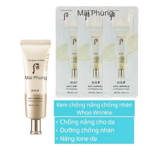 10 gói kem chống nắng chống nhăn Whoo Anti Wrinkle mẫu mới