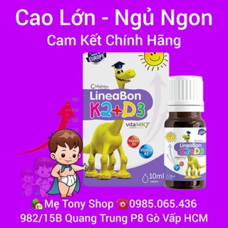 [Tặng Thìa Silicon]VITAMIN Lineabon  D3K2 MK7 Nhỏ Giọt 10ml Chính Hãng 100%(Rất Dễ Uống)