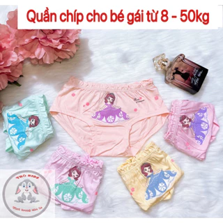 Quần chíp cho bé gái (8-50kg), quần chip tam giác cho bé, chất thun lạnh mịn mát QTE20