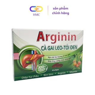 Bổ gan ARGININ CÀ GAI LEO TỎI ĐEN với diệp hạ châu, arginin hcl giúp thanh nhiệt, giải độc gan, tăng cường chức năng gan