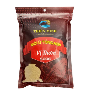 Mồi Câu Cá Ủ Tổng Hợp Vị Thơm Thiên Minh 500g- Thính Dụ Cá, Mồi Câu Chuyên Chép, Trắm, Trôi, Hãng Thiên Minh