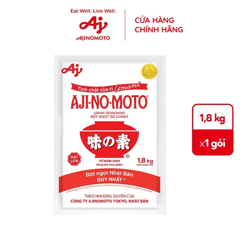 Bột Ngọt (Mì Chính) AJI-NO-MOTO Hạt Lớn 1.8kg/Gói