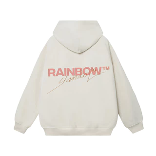 Áo Hoodie Rain Bow Form Rộng Unisex YANDO OUTFITS N58 Losto Nỉ Cotton French Terry 350GSM Local Brand