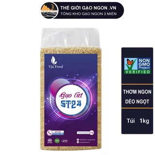 Gạo Lứt Hữu Cơ ST24 Việt Nhật - Túi 1kg Dinh dưỡng cao - Giá Sỉ, Date mới