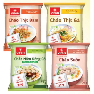 Cháo ViFon vị thịt bằm, thịt gà, nấm đông cô, sườn thật