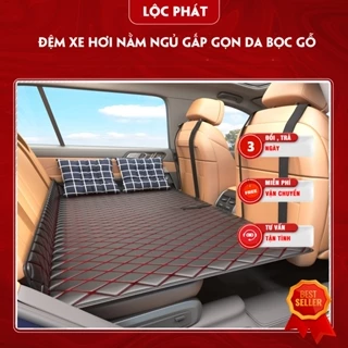 Đệm xe hơi nằm ngủ gấp gọn bằng da cao cấp, nệm ô tô ghế sau cho xe con và bán tải dài 1m2