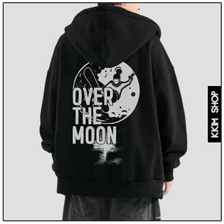 Áo Hoodie Over The Moon, áo nỉ Hoodie Form rộng Unisex Nam Nữ KKimShop