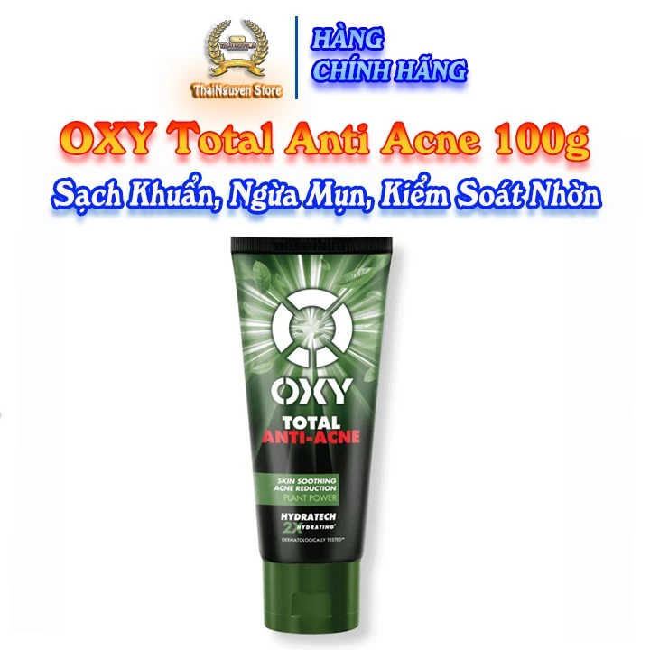 Kem Rửa Mặt Dành Cho Nam Giới OXY Total Anti Acne 100g - Sạch Khuẩn, Ngừa Mụn, Kiểm Soát Nhờn